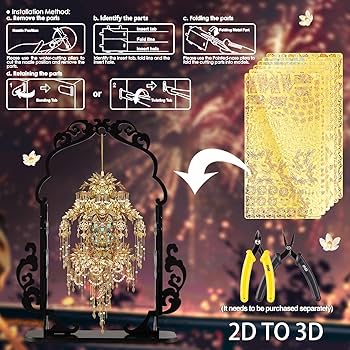 Piececool 5点セット Amazon | Piececool メタル3Dパズル 大人用 - 永遠の花火 3D